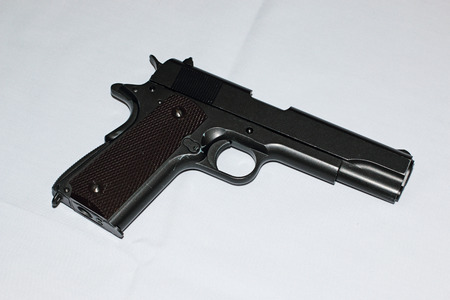 pneumatic gun on a white background. February 23の写真素材