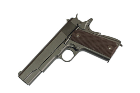 pneumatic gun on a white background. February 23の写真素材