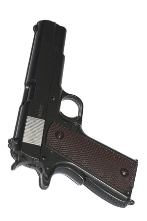 pneumatic gun on a white background. February 23の写真素材