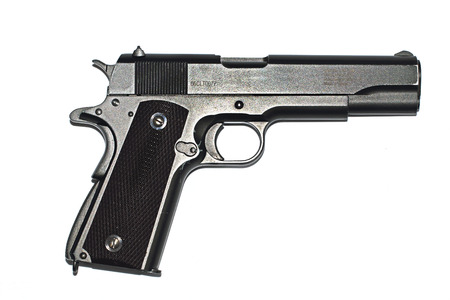 pneumatic gun on a white background. February 23の写真素材