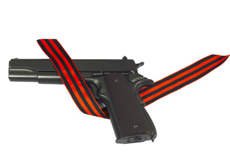 pneumatic gun on a white background. February 23の写真素材