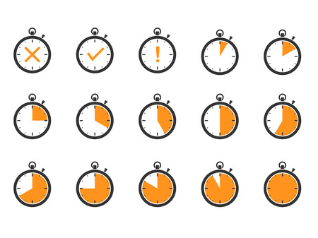 Stopwatch icons setのイラスト素材