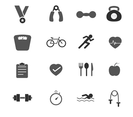 Fitness Iconsのイラスト素材