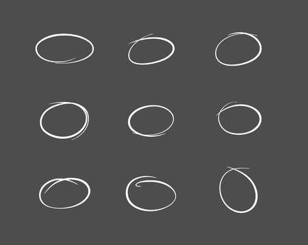 Hand drawn highlight marksのイラスト素材