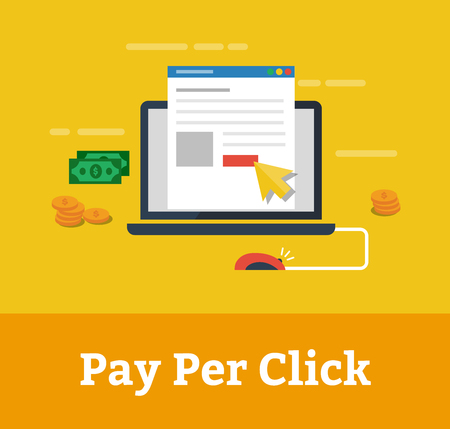 Pay Per Click concept illustrationのイラスト素材