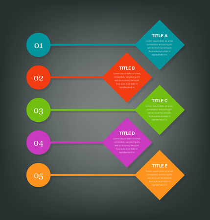 Steps for business info-graphicsのイラスト素材