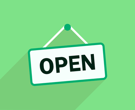 Open sign illustrationのイラスト素材
