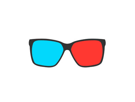 3d glasses vector illustrationのイラスト素材