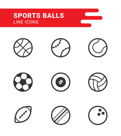 Sports Ball vector setのイラスト素材