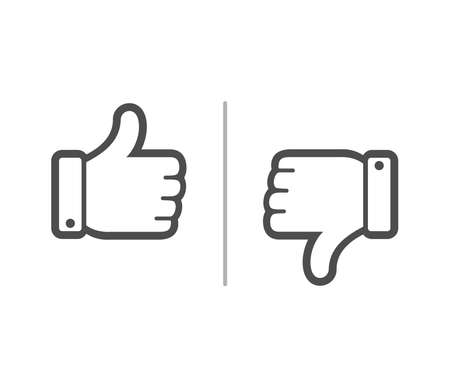 Like and Dislike buttonのイラスト素材
