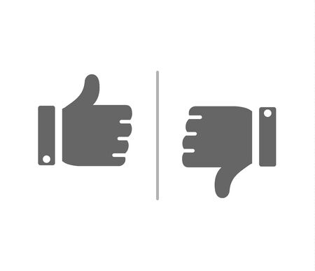 Like and Dislike button. Black illustration.のイラスト素材