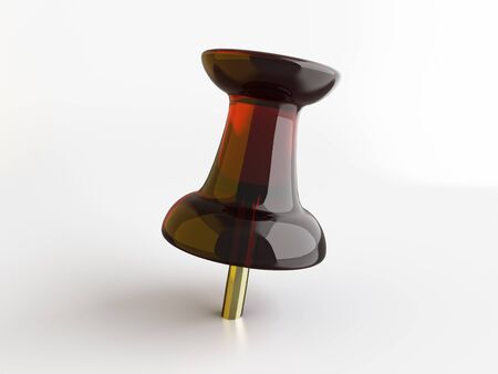 Translucent red map paper pinの写真素材