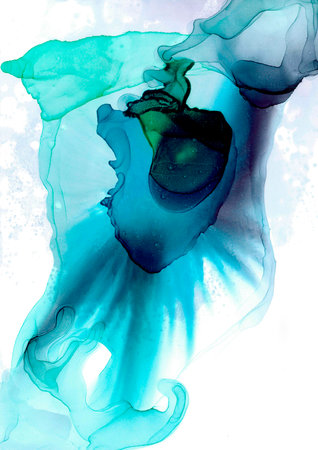 Alcohol ink in water. abstract background. hand drawn illustration.の写真素材
