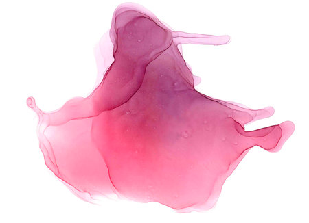 Delicate pink bubble similar to a fish or a wild rider. A lush smooth cloud of magical crimson smoke. Fashionable abstract wallpaper or background in fluid art tech for creative festive decorationの写真素材