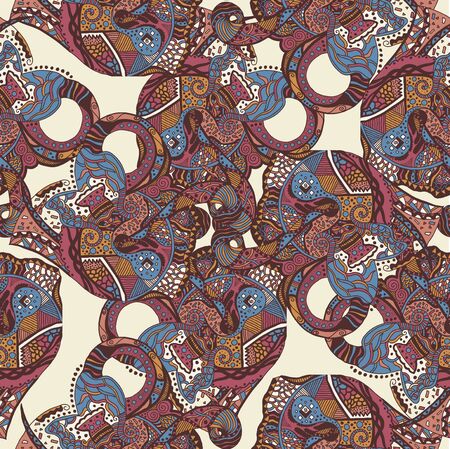 Infinity set - Handmade artwork  Yellow lines label,  yellow, white and color patterns  and ornaments のイラスト素材