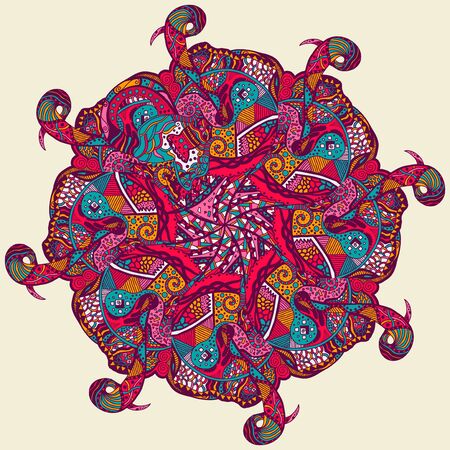 Infinity set - Handmade artwork  Yellow lines label,  yellow, white and color patterns  and ornaments のイラスト素材