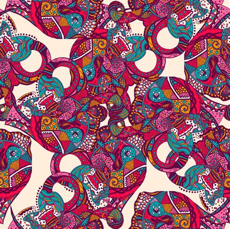 Infinity set - Handmade artwork  Yellow lines label,  yellow, white and color patterns  and ornaments のイラスト素材