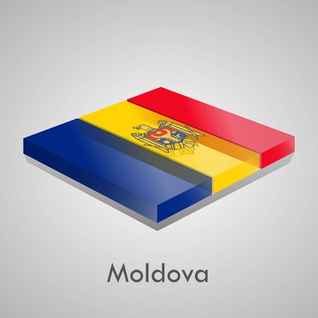 European flags set  glossy bricks のイラスト素材