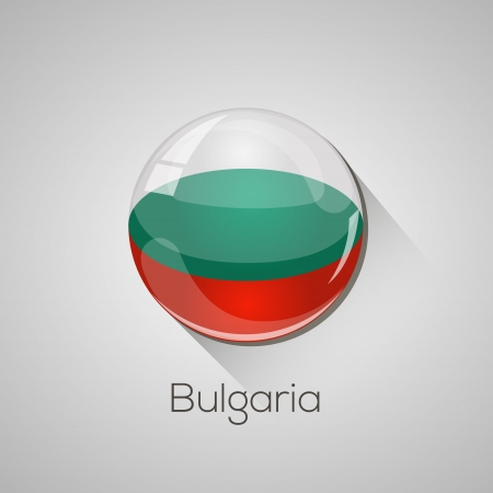 European Flags set  detailed glossy button with long shadow のイラスト素材