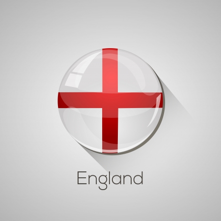 European Flags set  detailed glossy button with long shadow のイラスト素材