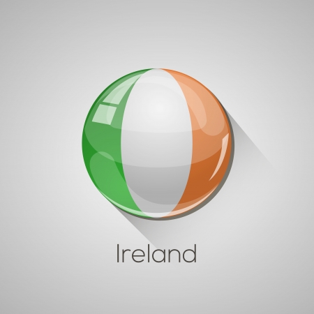 European Flags set  detailed glossy button with long shadow のイラスト素材