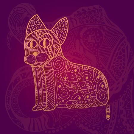 Cute funny seamless pattern with catsのイラスト素材