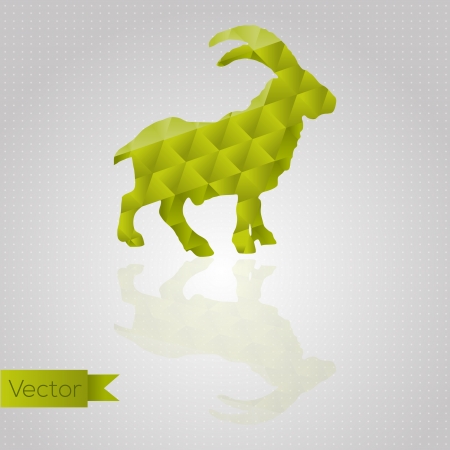 Abstract goat isolated on a white backgroundのイラスト素材