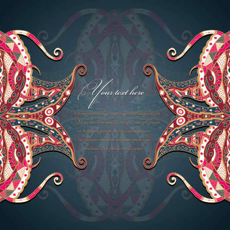 Grunge lace colored ornament   のイラスト素材