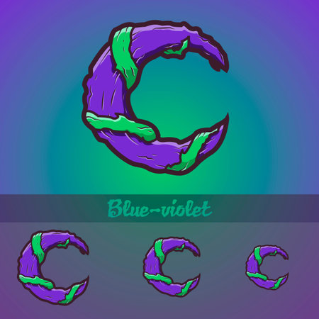 Halloween decorative alphabet - Tree & roots.のイラスト素材