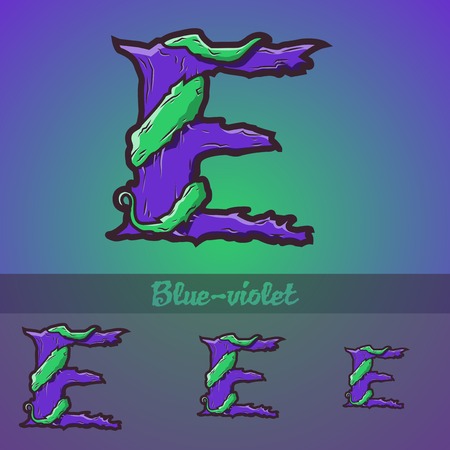 Halloween decorative alphabet - Tree & roots.のイラスト素材