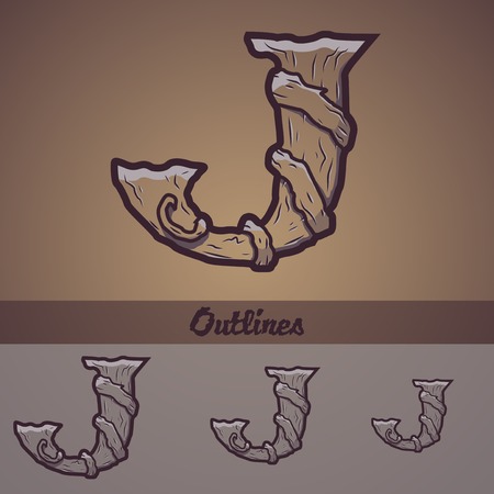 Halloween decorative alphabet - Tree   roots のイラスト素材