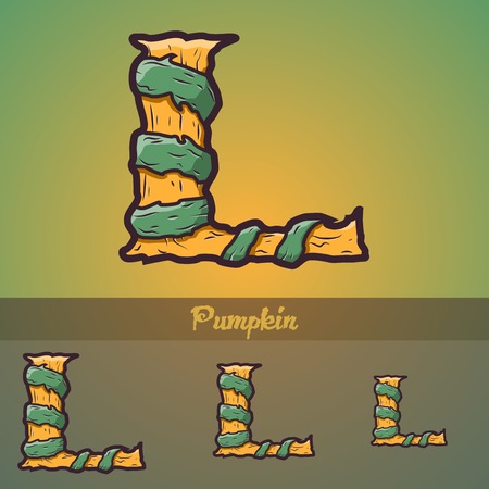Halloween decorative alphabet - Tree   roots のイラスト素材