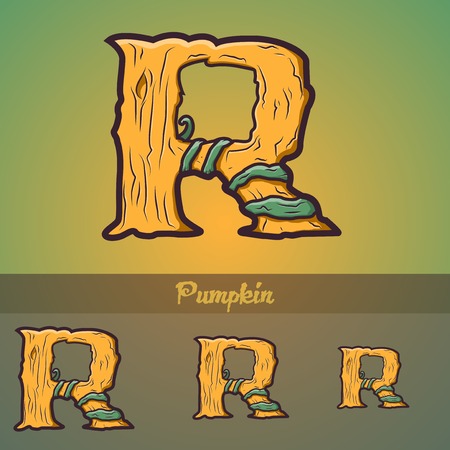 Halloween decorative alphabet - Tree   roots のイラスト素材