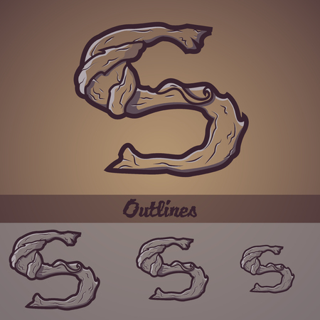 Halloween decorative alphabet - Tree   roots のイラスト素材