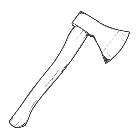 Axe isolated on a white background のイラスト素材