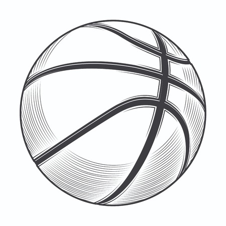 Basketball ball isolated on a white background のイラスト素材