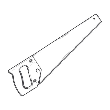 Handsaw isolated on a white background. のイラスト素材