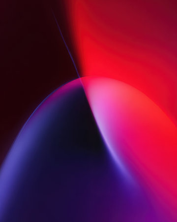 Bright shades of red, blue, and purple blend seamlessly to create an engaging abstract artwork. The dynamic flow suggests movement and energy in a captivating visual display.の素材
