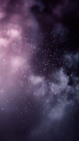 Vivid cosmic scene features twinkling stars and colorful clouds blending in the night sky, creating a mesmerizing atmosphere of the universe's beauty.の素材