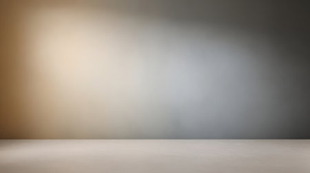 A simple, neutral-toned backdrop features a clean, smooth surface ideal for showing objects or products in various settings, suitable for displays or presentations.の素材