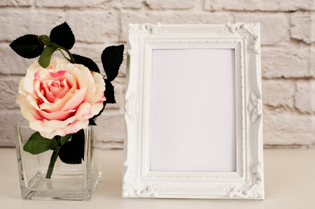 Frame Mockup. White Frame Mock Up, Digital MockUp, Display Mockup, Styled Stock Photography Mockup,...