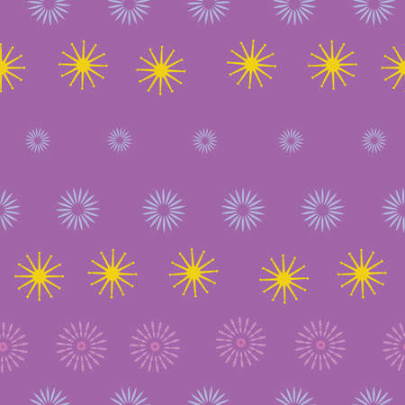 Abstract pink yellow blue doodle stars striped seamless pattern background designのイラスト素材