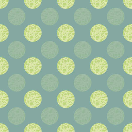 Green dots circles stripes seamless pattern background designのイラスト素材