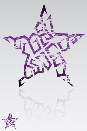 high quality grunge starのイラスト素材