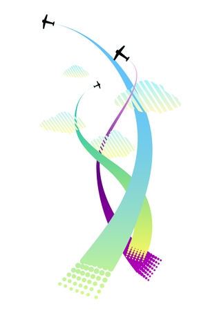 high quality abstract illustration with planesのイラスト素材