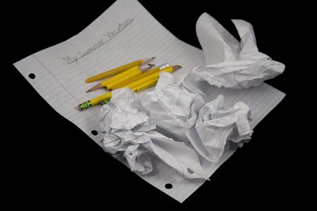Mental block can't think of a thing to write aboutの写真素材