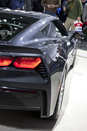DETROIT - JANUARY 27 :The new 2014 Corvette stringray C7 at The North American International Auto Show January 27, 2013 in Detroit, Michigan. のeditorial素材