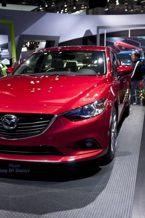 DETROIT - JANUARY 27 :The new 2014 Mazda A6 at The North American International Auto Show January 27, 2013 in Detroit, Michigan. のeditorial素材