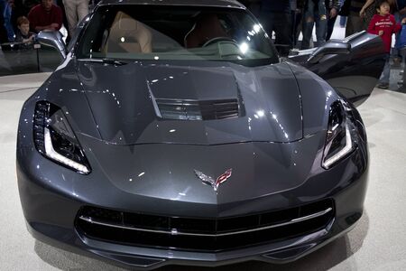 DETROIT - JANUARY 27 :The new 2014 Chevrolet Corvette stringray C7 at The North American International Auto Show January 27, 2013 in Detroit, Michigan. のeditorial素材