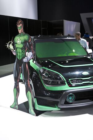 DETROIT - JANUARY 27 :The KIA green hornet concept at The North American International Auto Show January 27, 2013 in Detroit, Michigan. のeditorial素材